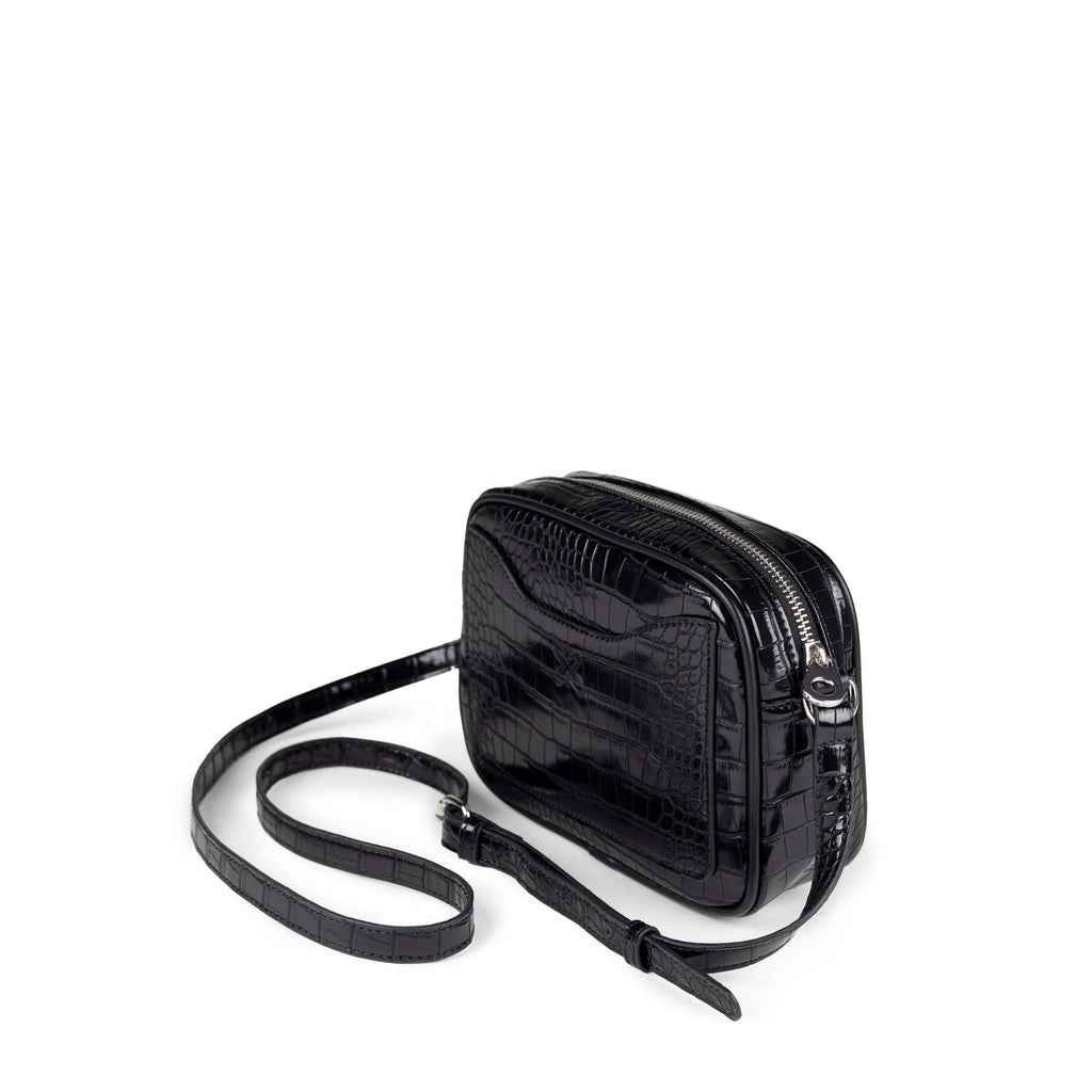 Munich 7113420 Block Croco Fw25 Crossbody Camera Black
