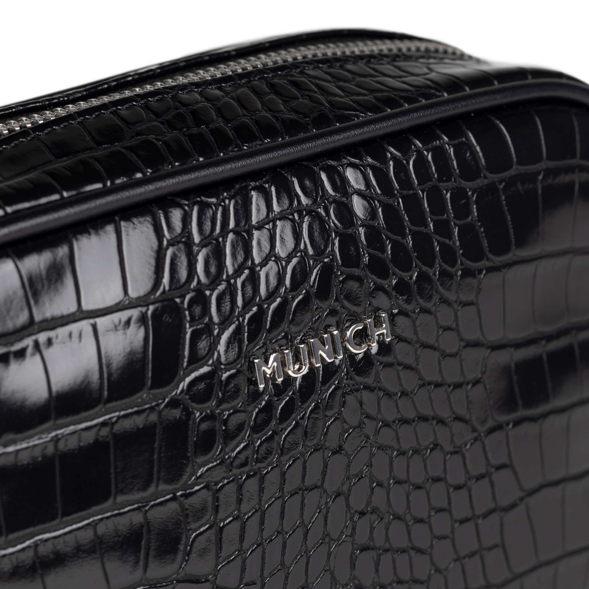 Munich 7113420 Block Croco Fw25 Crossbody Camera Black