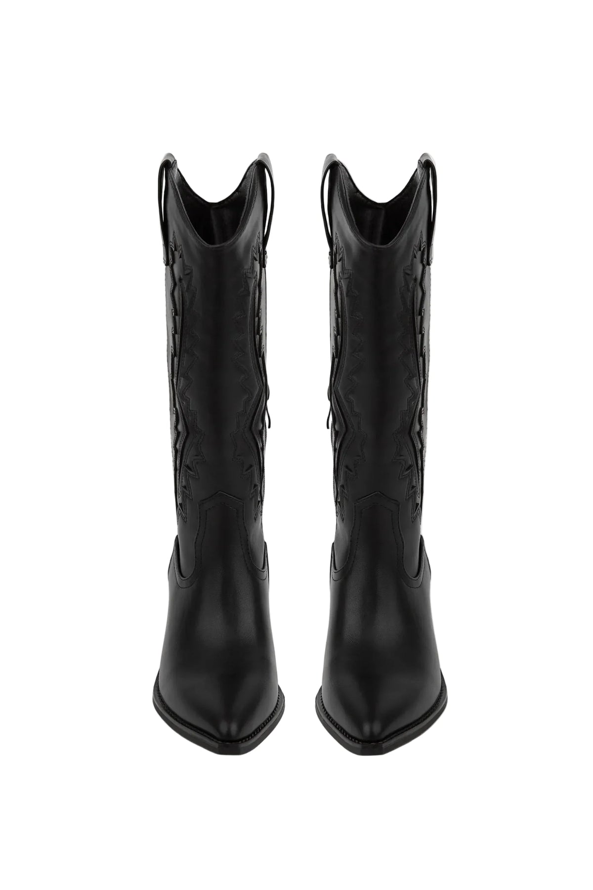BOTA COWBOY DE MUJER NEGRA CON TACÓN CORTO | 2642 ANTE NEGRO