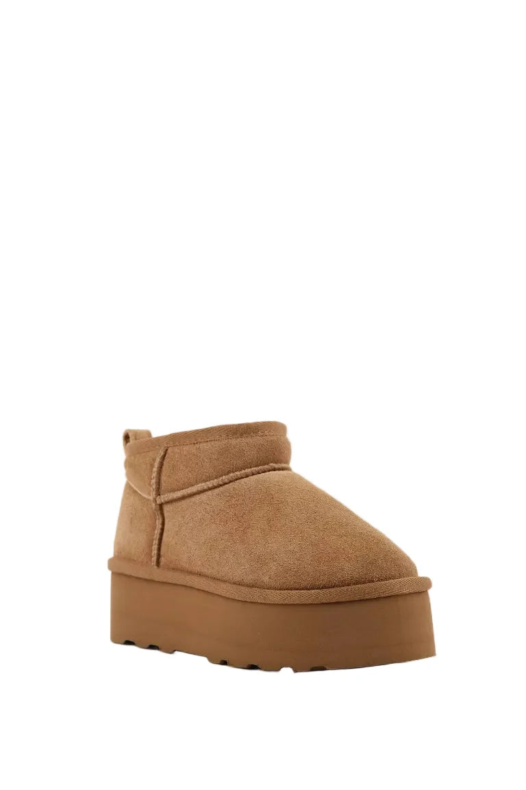BOTÍN DE MUJER EN PIEL SERRAJE CON DOBLE SUELA | 1029 SERRAJE BEIGE