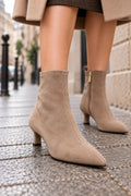 BOTÍN BEIGE DE MUJER CON TACÓN BAJO | 2740 ANTE Taupe