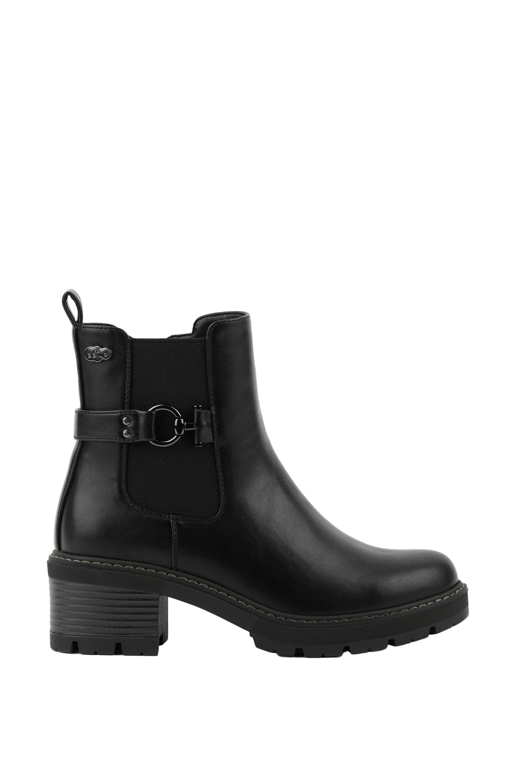 BOTINES DE MUJER CON TACÓN Y HEBILLA | 2623 PU NEGRO