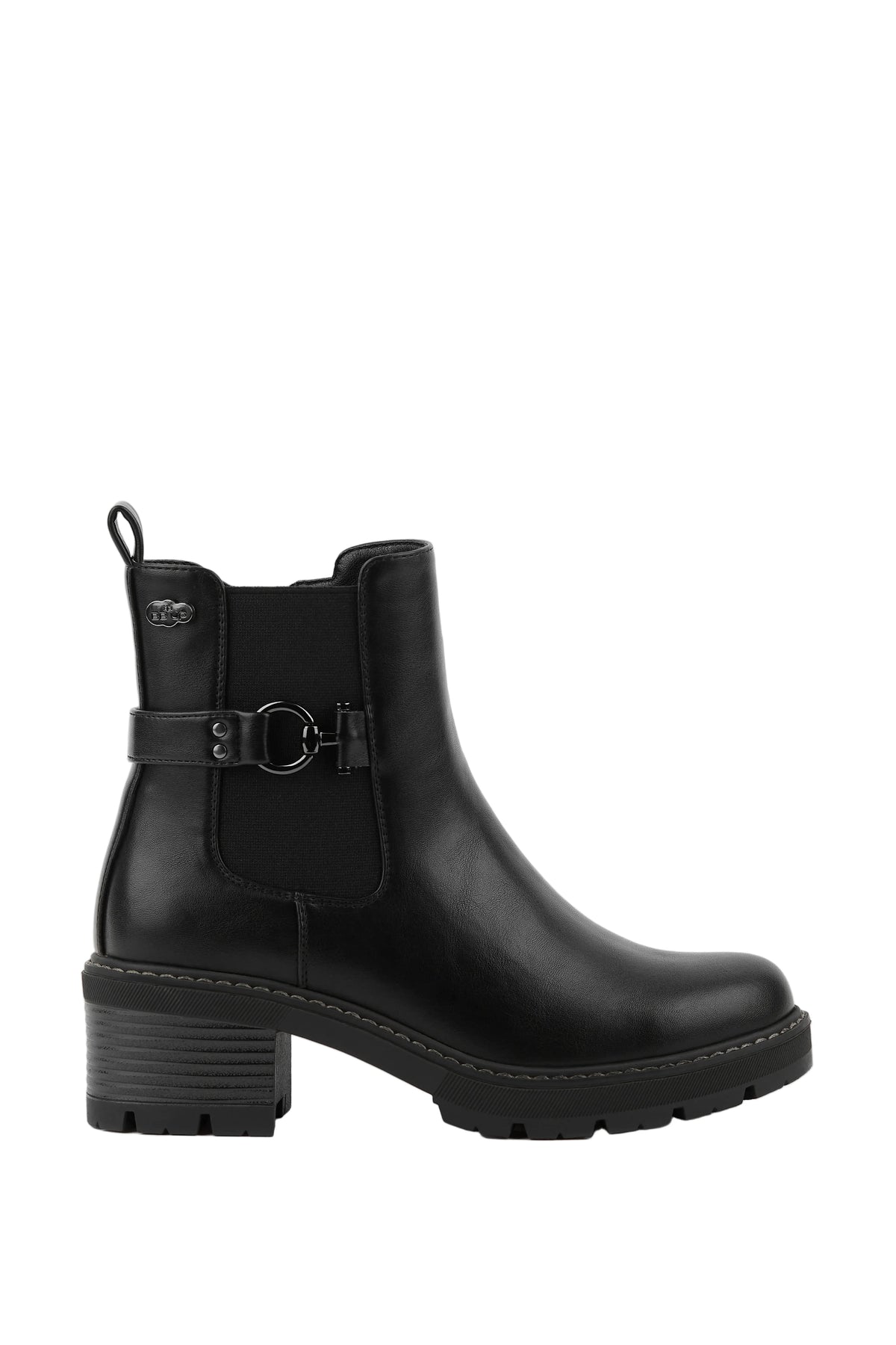 BOTINES DE MUJER CON TACÓN Y HEBILLA | 2623 PU NEGRO