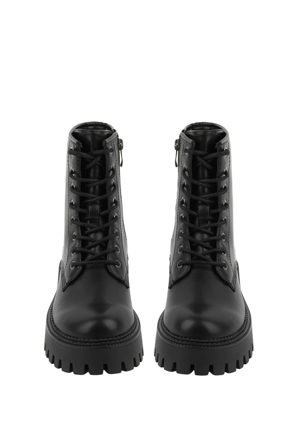 BOTÍN MILITAR NEGRO DE MUJER EN SUELA TRACK | 2608 PU NEGRO