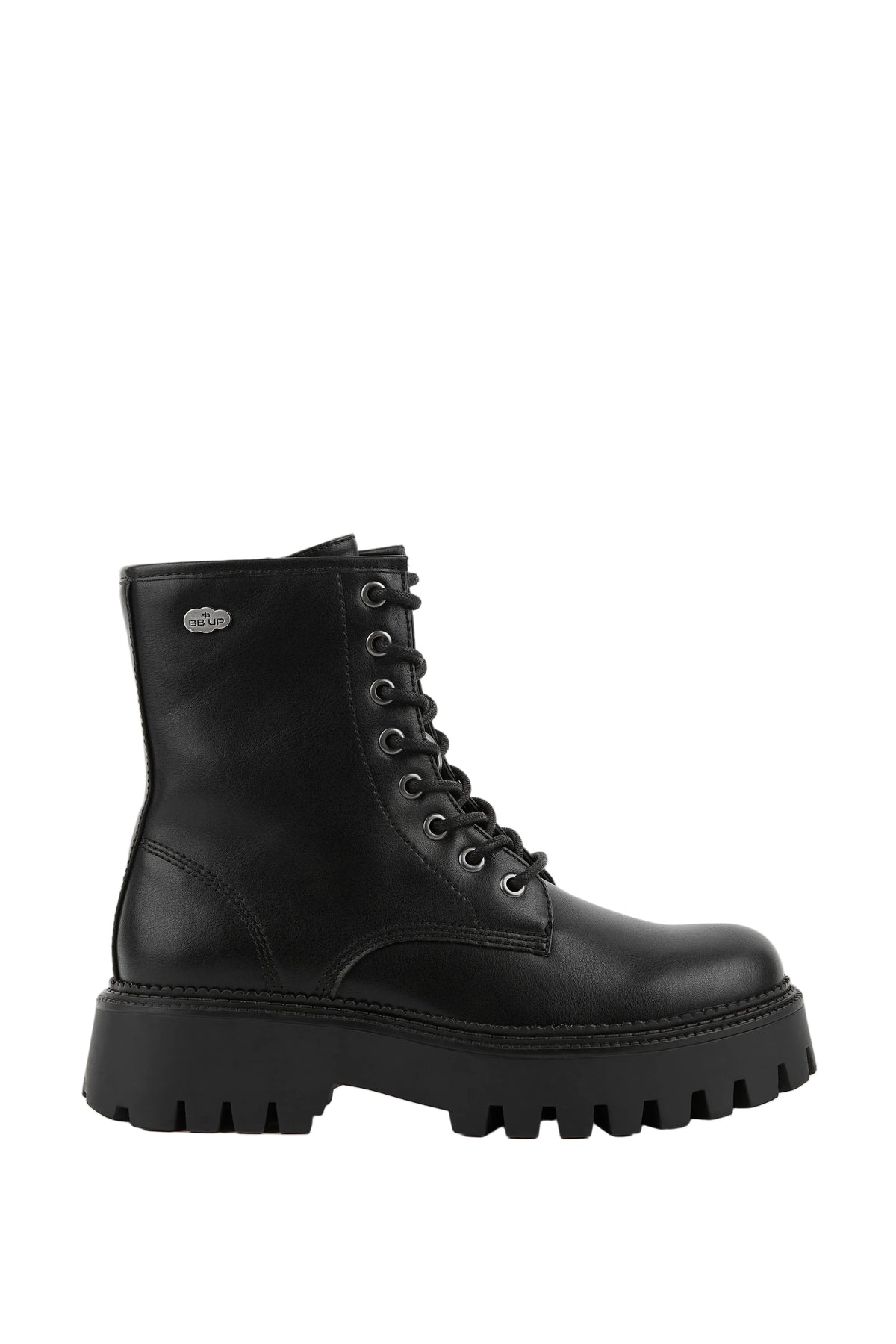 BOTÍN MILITAR NEGRO DE MUJER EN SUELA TRACK | 2608 PU NEGRO