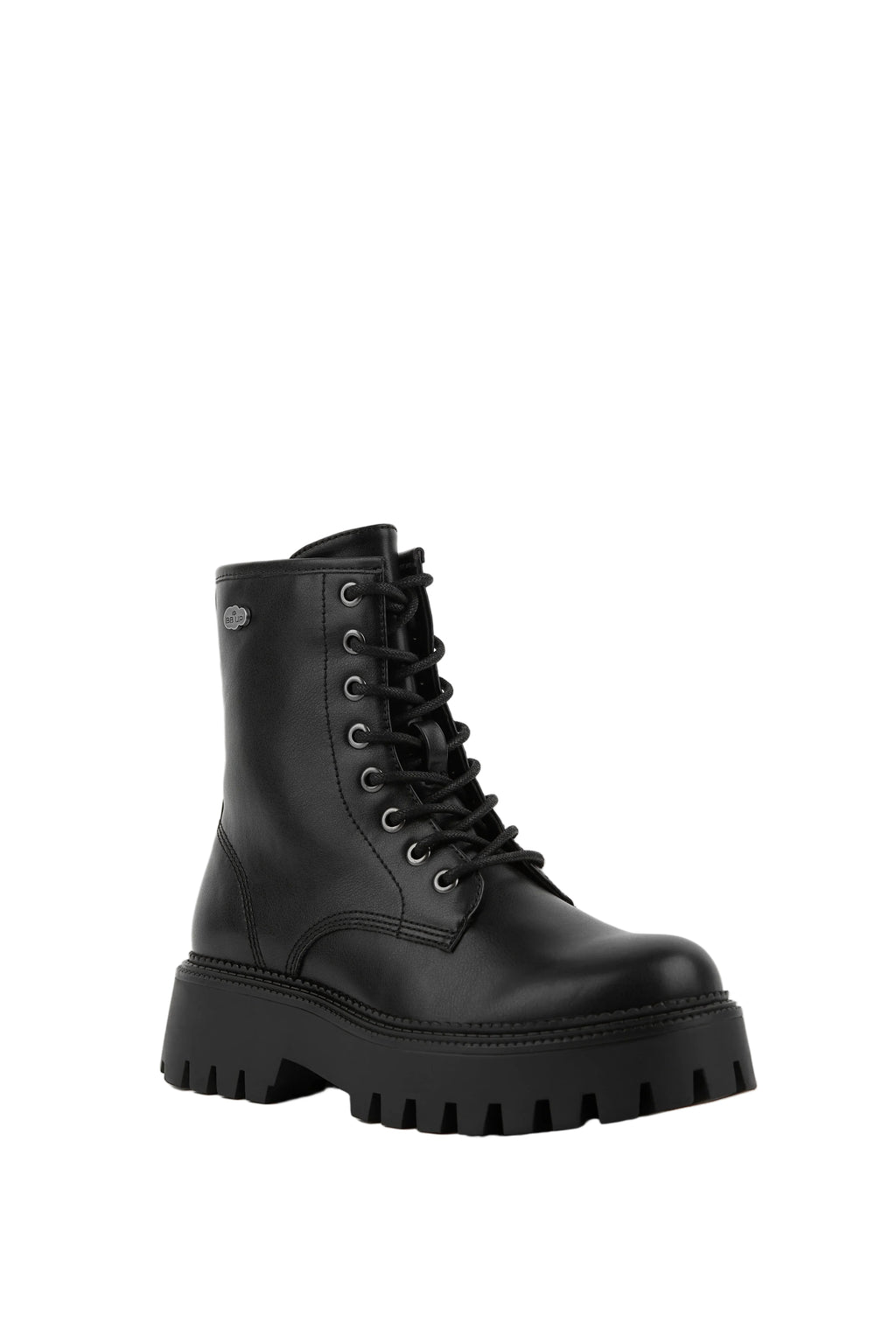 BOTÍN MILITAR NEGRO DE MUJER EN SUELA TRACK | 2608 PU NEGRO