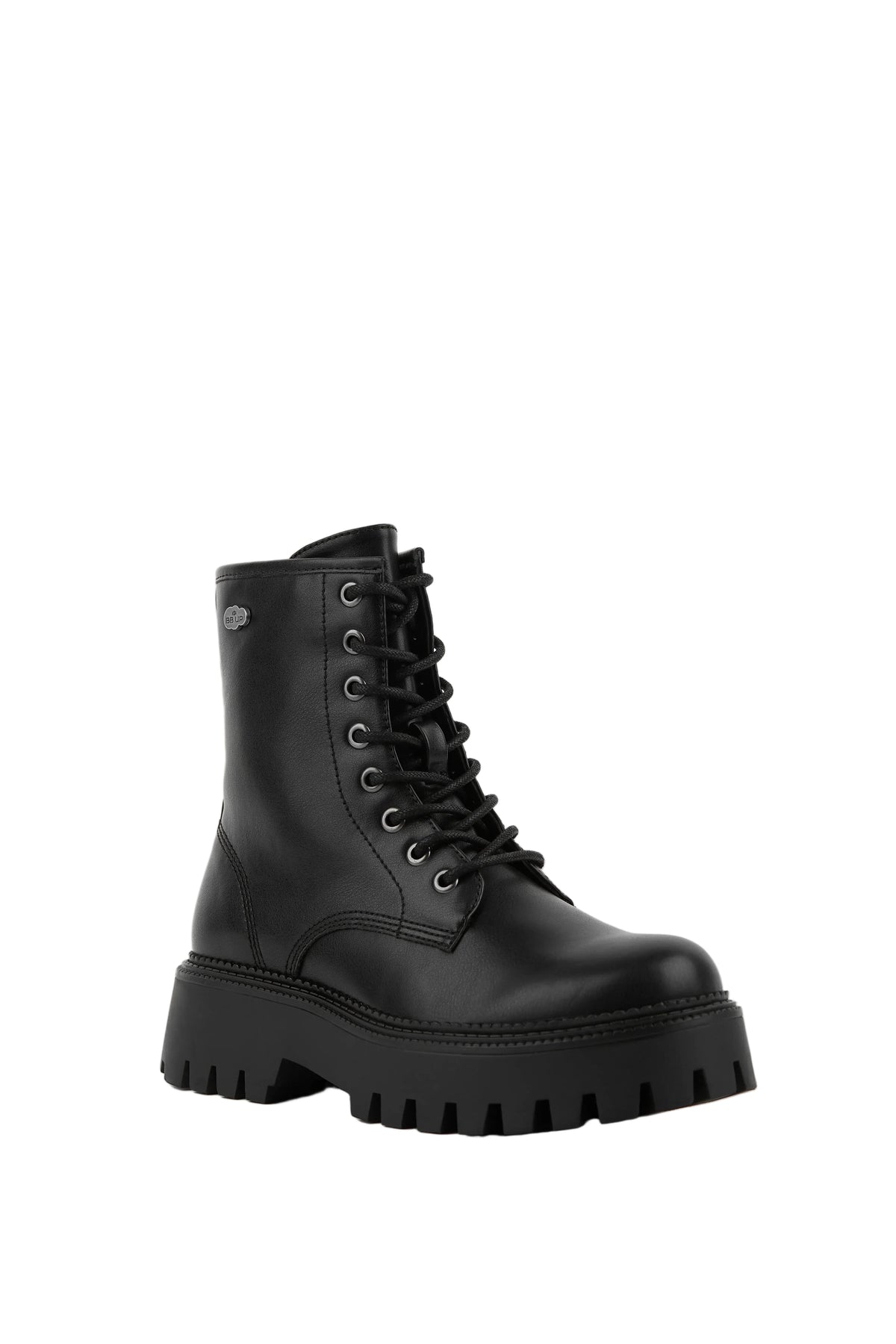 BOTÍN MILITAR NEGRO DE MUJER EN SUELA TRACK | 2608 PU NEGRO