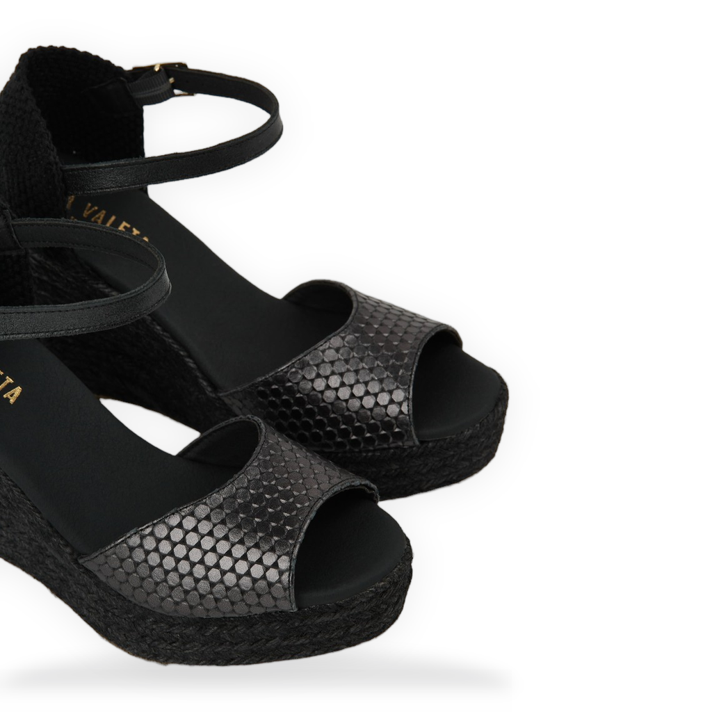 La Valeta Vera Peep Toe Negro
