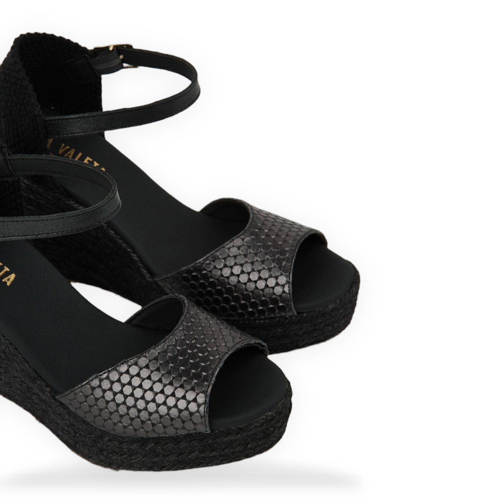 La Valeta Vera Peep Toe Negro