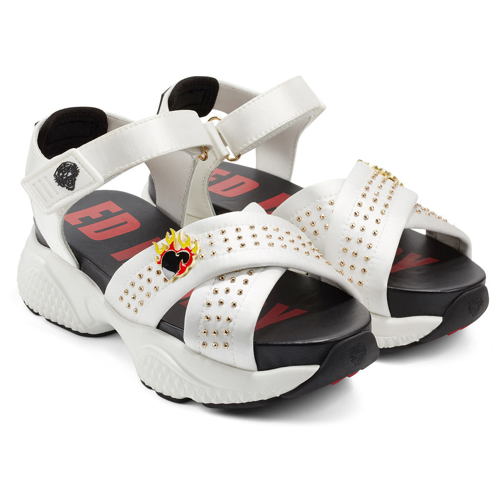 Ed Hardy Flaming Sandal White