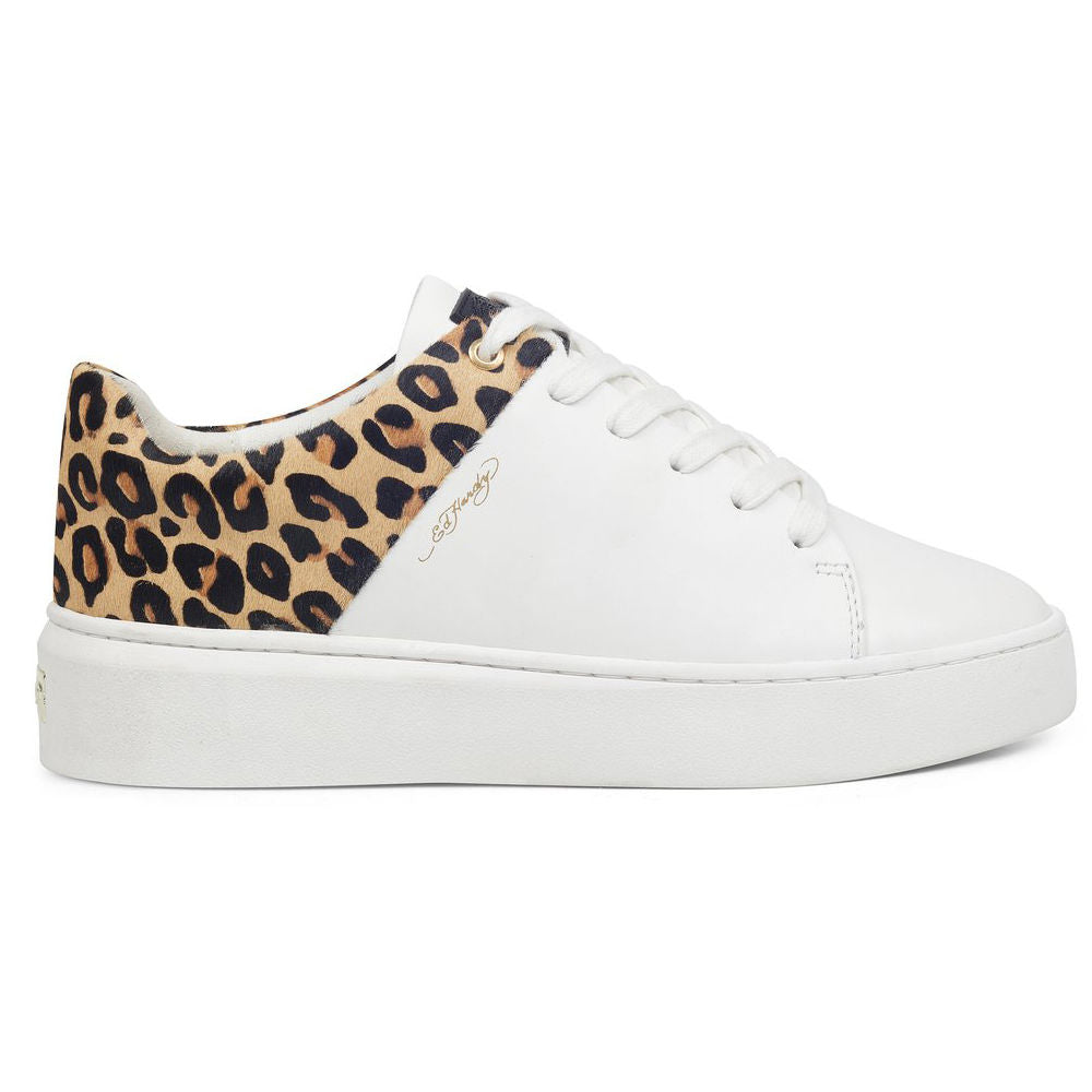 Ed Hardy Wild Low Top White Leopard