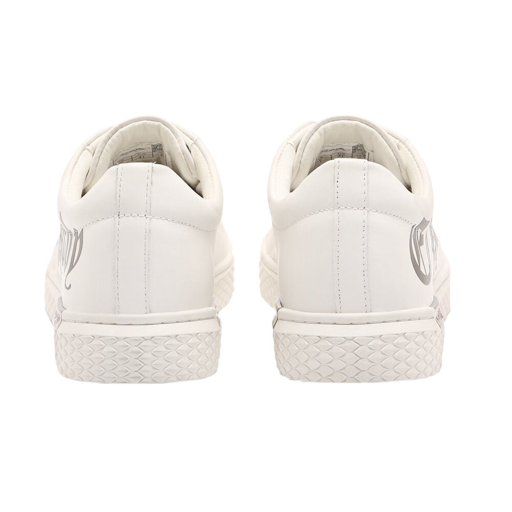 Ed Hardy Script Low Top White-Gun Metal