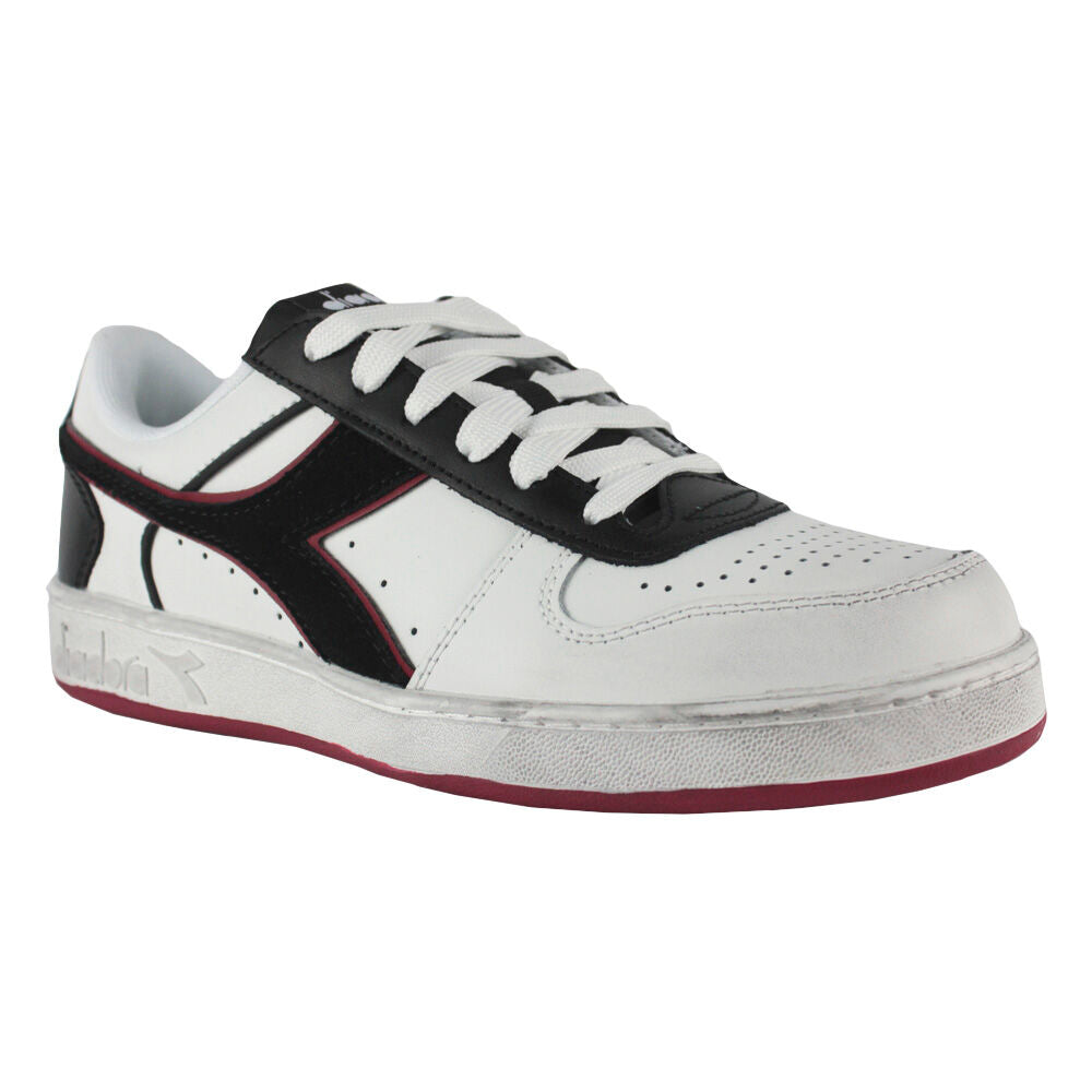 Diadora Magic Basket Low Icona Leather 501.178568 01 C5019 White/Red Granata