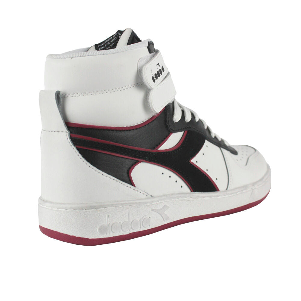 Diadora Magic Basket Mid Icona Leather 501.178566 01 C5019 White/Red Granata