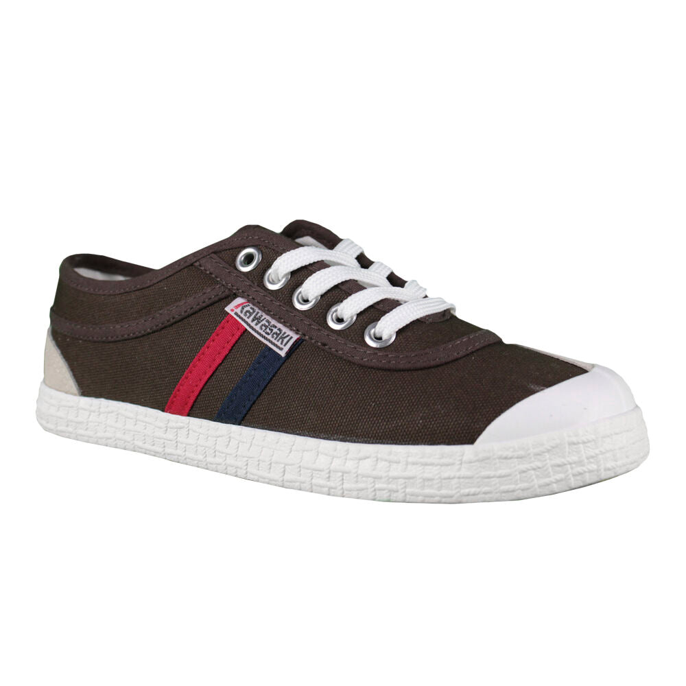 Chaussures rétro Kawasaki en toile K192496 5045, marron chocolat