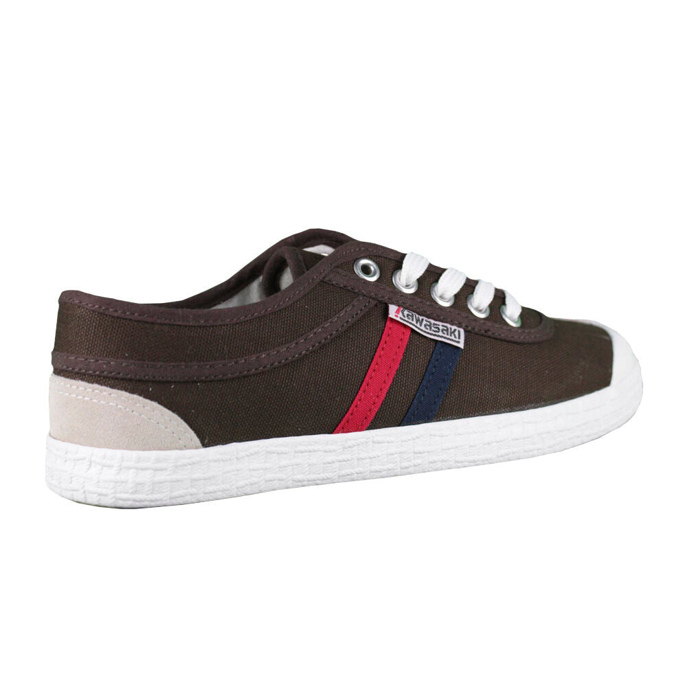Chaussures rétro Kawasaki en toile K192496 5045, marron chocolat