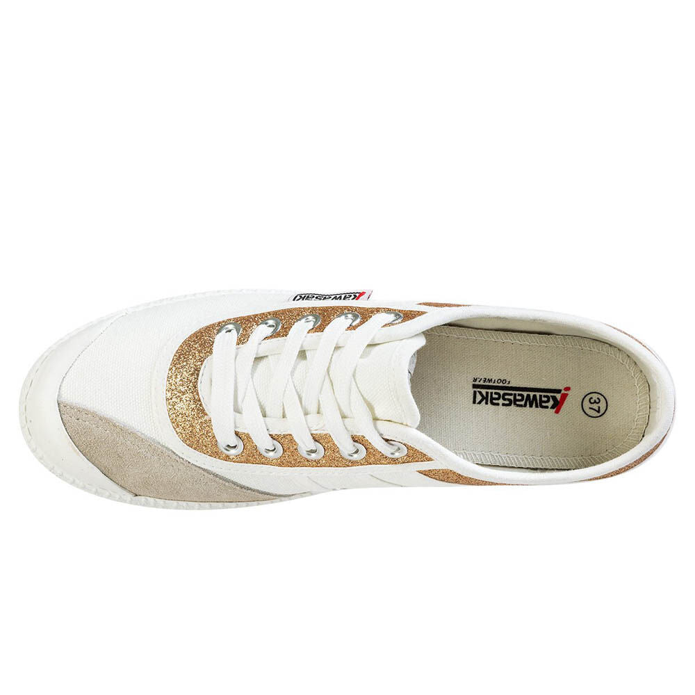Chaussures en toile pailletée Kawasaki K194522 8890 Or