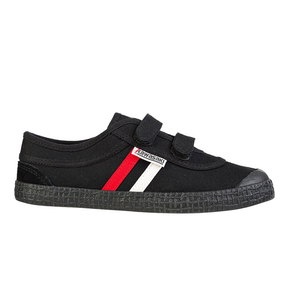 Chaussure rétro Kawasaki avec velcro K204505 1001S Noir uni