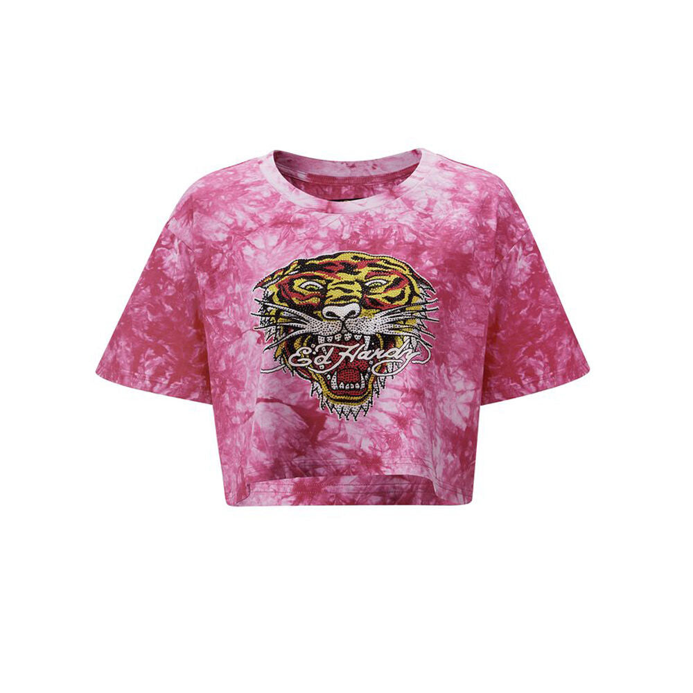 Ed Hardy Los Tigre Grop Top Rosa