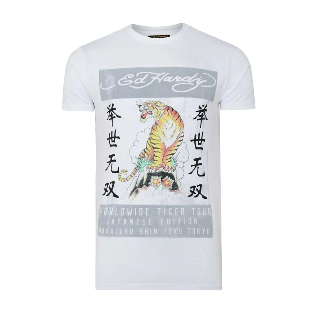Ed Hardy Mt-Tiger T-Shirt White