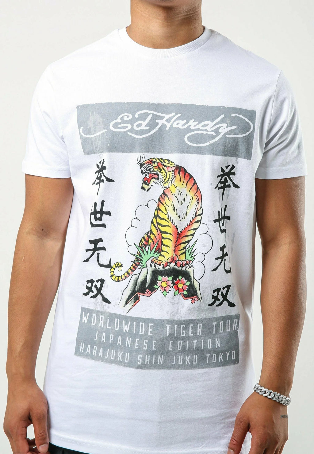 Ed Hardy Mt-Tiger T-Shirt White