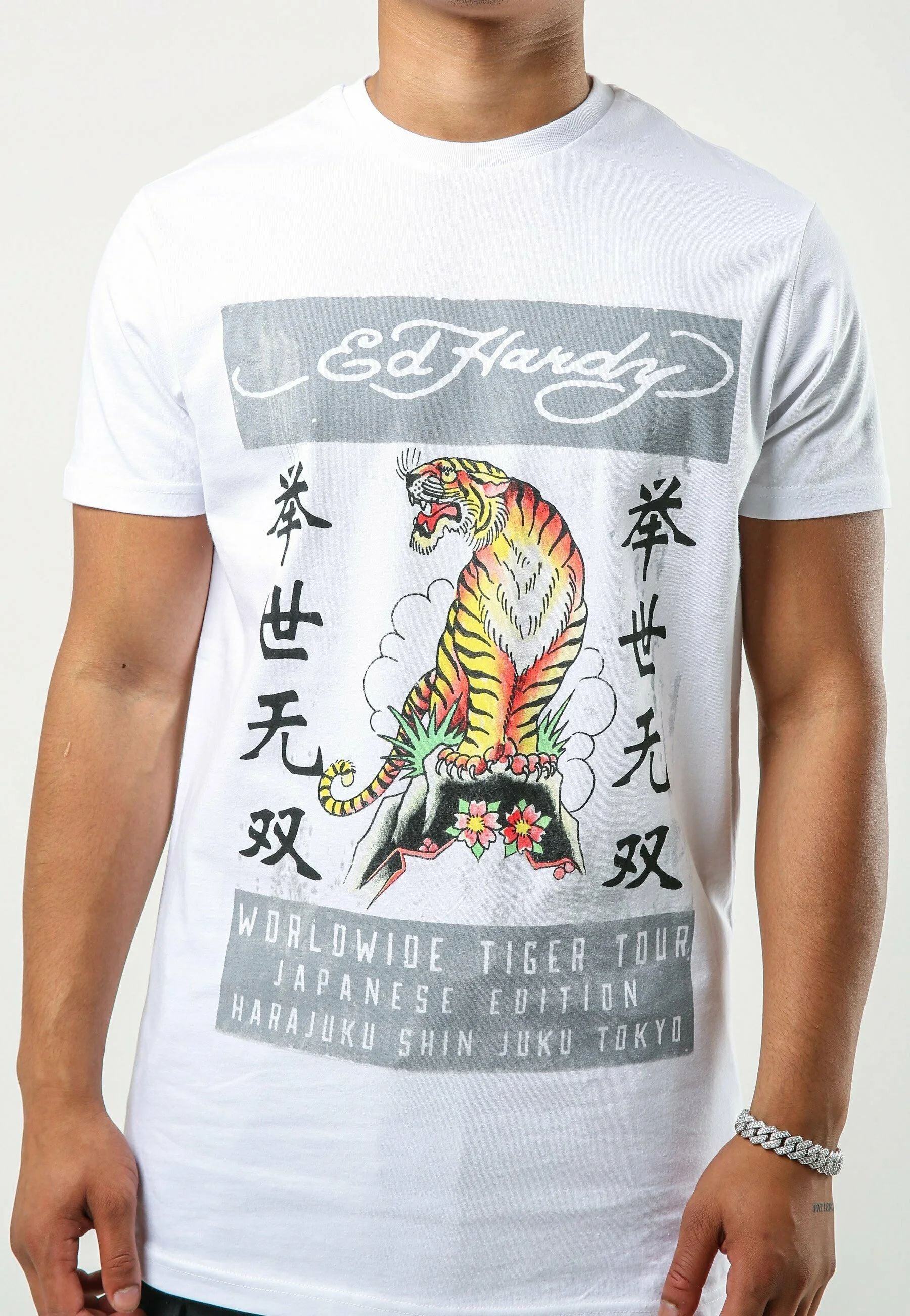 Ed Hardy Mt-Tiger T-Shirt White
