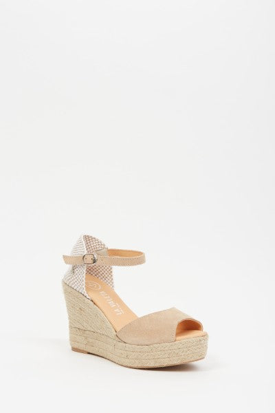 La Valeta Charlene Peep Toe Nude