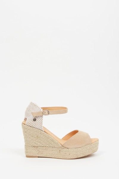 La Valeta Charlene Peep Toe Nude