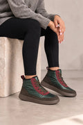 ZAPATILLA BAREFOOT ALTA DE MUJER MULTICOLOR CON SUELA GRUESA | 2702 Kaki
