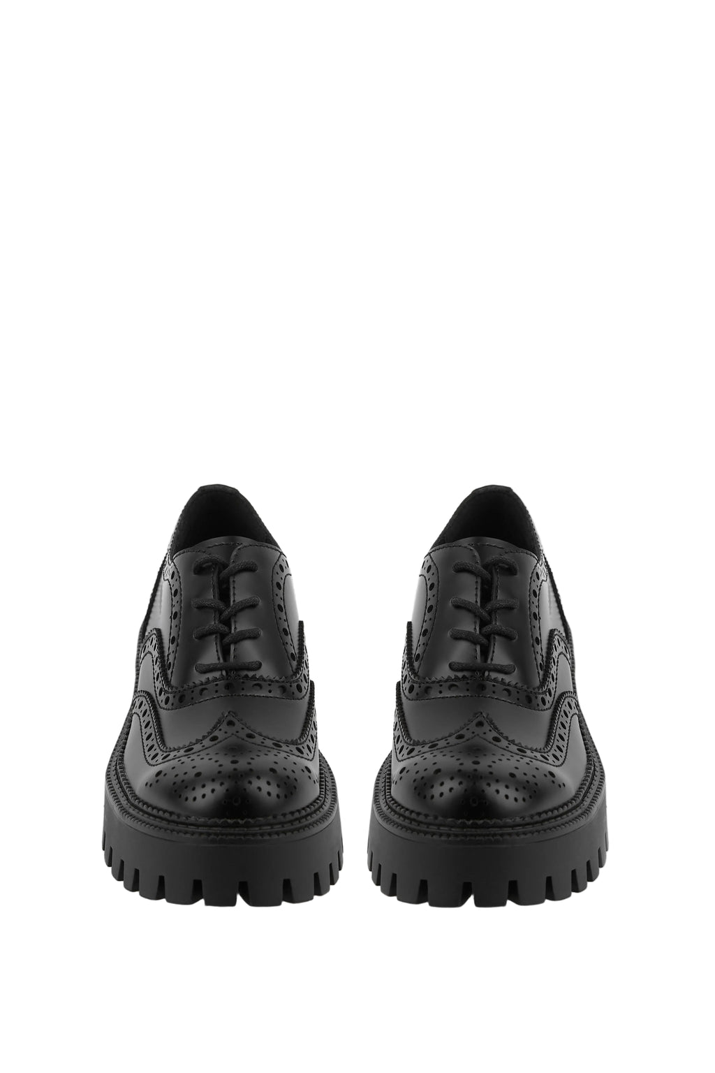 ZAPATOS BLUCHER NEGRO DE MUJER EN SUELA TRACK | 2607 PU Negro
