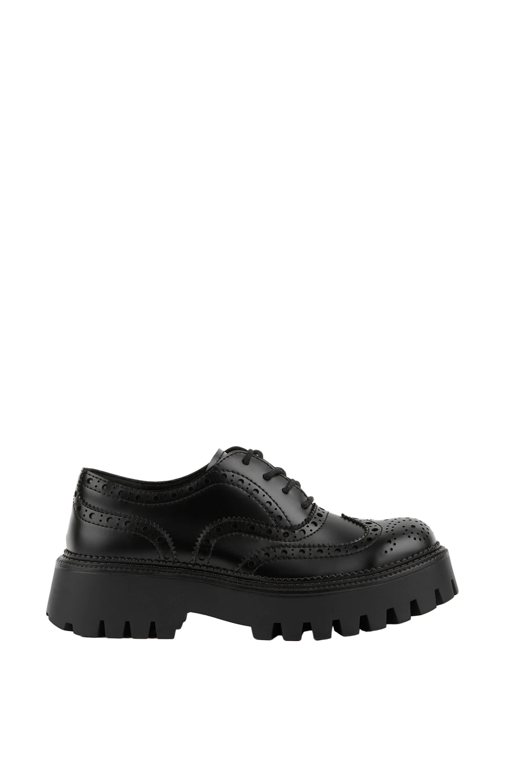 ZAPATOS BLUCHER NEGRO DE MUJER EN SUELA TRACK | 2607 PU Negro